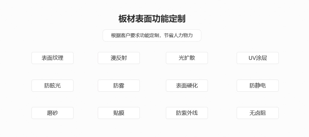 向日葵视频官网耐力板實心表麵功能